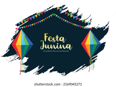 Brazilian festa junina event celebration card background