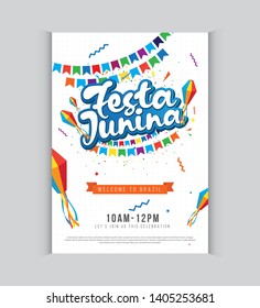 Brazilian Festa Junina Festival Poster Background Template Design