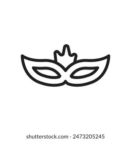 Brazilian Festival Mask Icon Ideal for Carnival and Cultural Illustrations