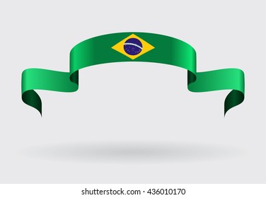 Brazilian flag background. Vector illustration.