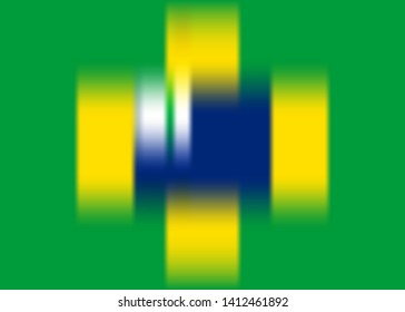 Brazilian flag concept template, vector blurred background. Brasil 2019 vector banner Championship Conmebol Copa America 2019 in Brazil 