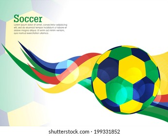 Brazilian flag concepts for football festive season. colour of Brazil flag football glares, concepts cover design, book design, website background, CD cover, advertising and other print field in use.