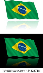 Brazilian Flag Flowing Stock Vector (Royalty Free) 54828718 | Shutterstock