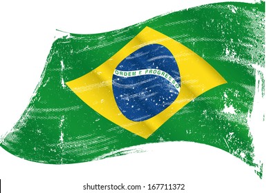 brazilian flag grunge