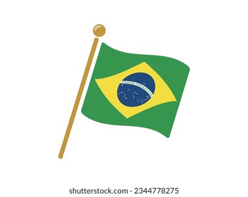 Brazilian flag.ai Royalty Free Stock SVG Vector