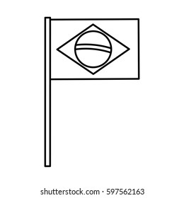 brazilian flag isolated icon vector illustration design