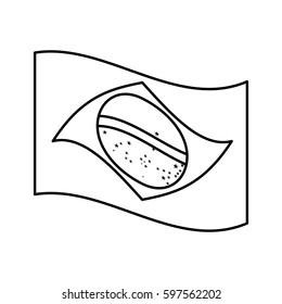 brazilian flag isolated icon vector illustration design