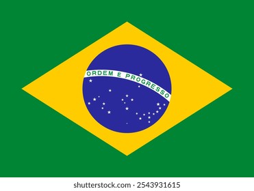 A bandeira brasileira representa sua cultura e história vibrantes. Esta nação sul-americana é conhecida por seu patrimônio diversificado, paisagens cênicas e tradições vivas