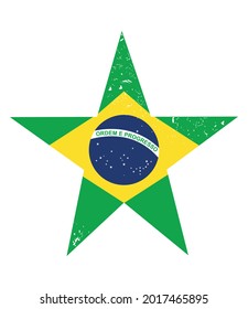Brasilianische Flagge in Sternform
