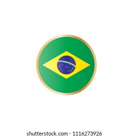 Brazilian flag vector icon