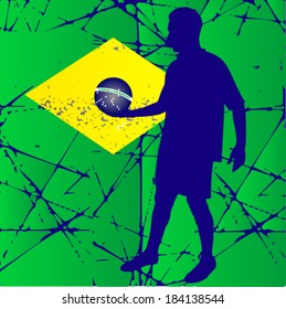 Brazilian flag vector illustration