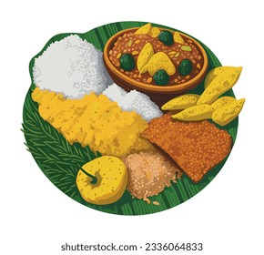 Brazilian food dish. Vector illustration.