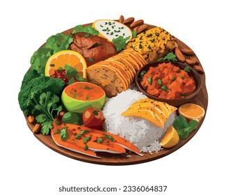 Brazilian food dish. Vector illustration.