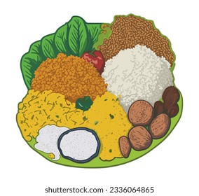 Brazilian food dish. Vector illustration.