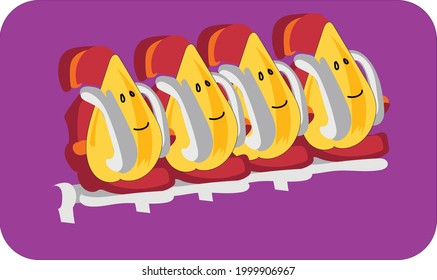 Brazilian food illustration design with the name coxinha
