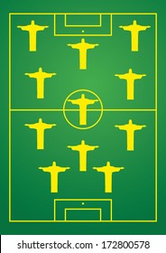 Brazilian football arena vector art