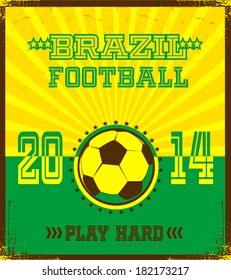 Brazilian football poster.