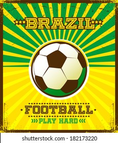 Brazilian football poster.