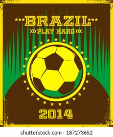 Brazilian football poster.