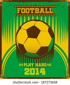 Brazilian football poster.