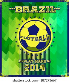 Brazilian football poster.