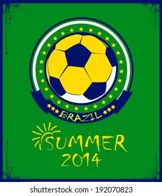 Brazilian football poster. 