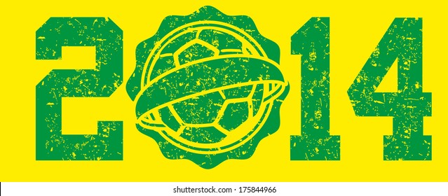 brazilian football retro style vector art