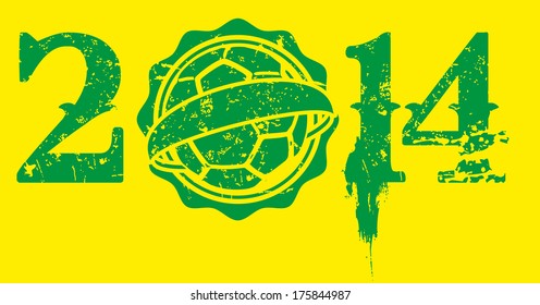 brazilian football retro style vector art