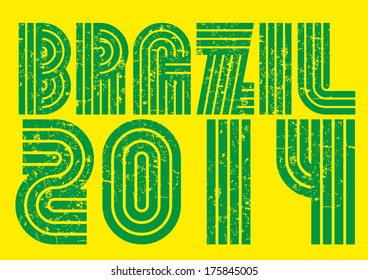 brazilian football retro style vector art