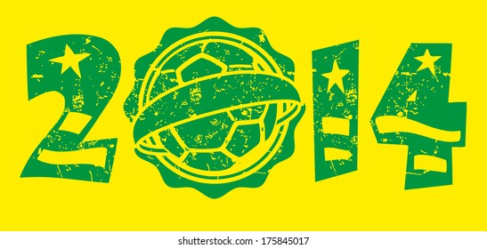 brazilian football retro style vector art