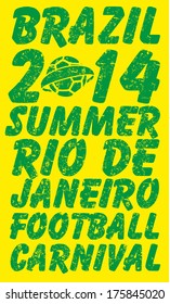 brazilian football retro style vector art