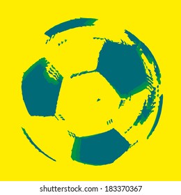 brazilian football retro style vector art