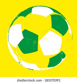 brazilian football retro style vector art