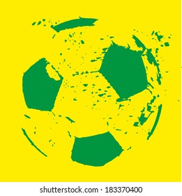 brazilian football retro style vector art