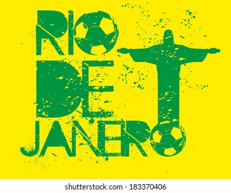 brazilian football retro style vector art