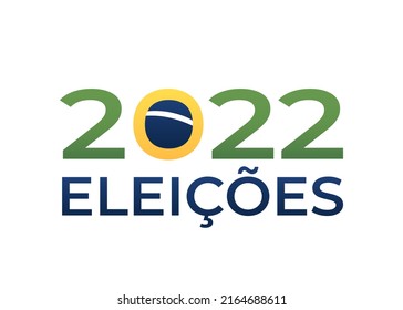 Brazilian General Election. Held On 2 October 2022 In Brazil. Elect The President, Vice President, And The National Congress. Isolated On White Background. Stock Vector Illustration.
