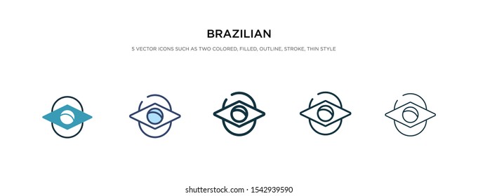 brazilian icon in different style vector illustration. two colored and black brazilian vector icons designed in filled, outline, line and stroke style can be used for web, mobile, ui