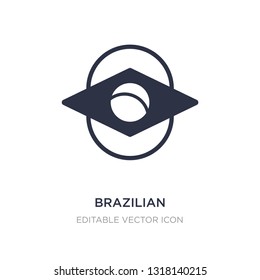 brazilian icon on white background. Simple element illustration from Sports concept. brazilian icon symbol design.