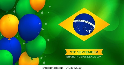 Brazilian independence day , 7th september celebration. Translation: order and progress