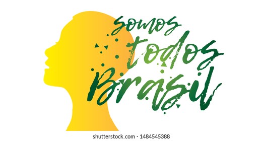 Brazilian Independence Day Logo saying "September 7th". National Holiday in Brazil. Celebration vector illustration.