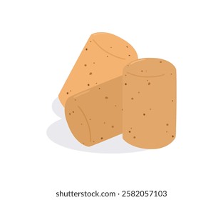 Brazilian isolated peanut candy called paçoca illustration vector.