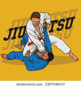 Brazilian Jiu Jitsu athletes Choke hold 