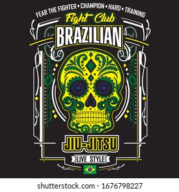 Brasilianische Jiu Jitsu.Design Vorlage Vektorillustration Illustration.