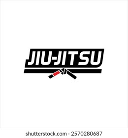 Brazilian Jiu-Jitsu BJJ Martial Arts logo template design vector