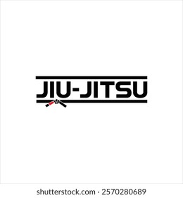 Brazilian Jiu-Jitsu BJJ Martial Arts logo template design vector