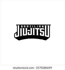 Brazilian Jiu-Jitsu BJJ Martial Arts logo template design vector