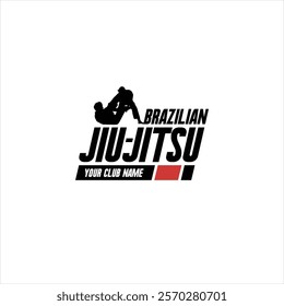 Brazilian Jiu-Jitsu BJJ Martial Arts logo template design vector