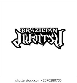 Brazilian Jiu-Jitsu BJJ Martial Arts logo template design vector