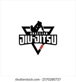 Brazilian Jiu-Jitsu BJJ Martial Arts logo template design vector