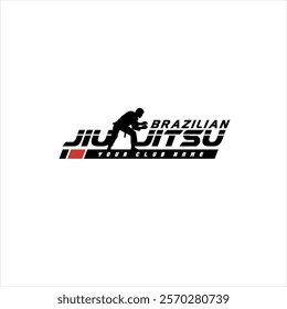 Brazilian Jiu-Jitsu BJJ Martial Arts logo template design vector